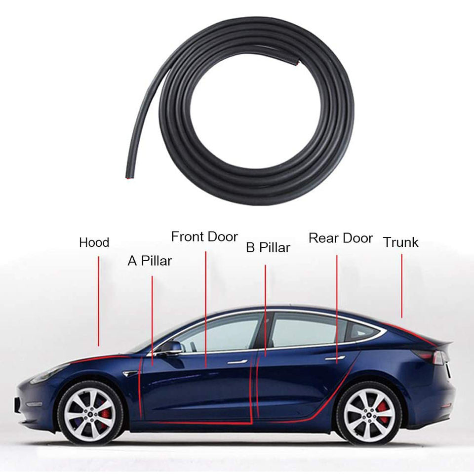 Model 3/Y Wind Noise Reduction Kit Quiet Seal Kit For Tesla