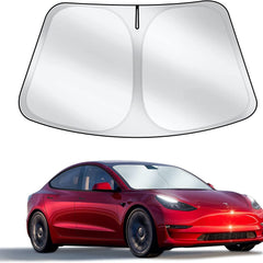 Foldable Windshield Sun Shade for Tesla Model 3/Y (2017-2024) - Sun Visor Accessory