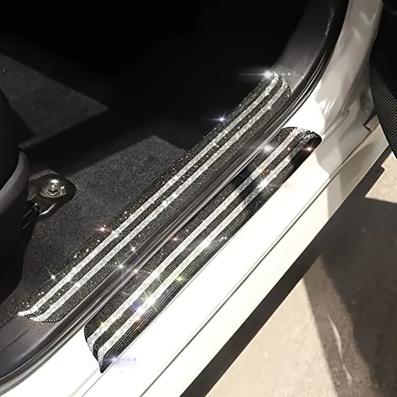 4-Piece Carbon Fiber Door Sill Guards for Tesla Model X (2015-2020)