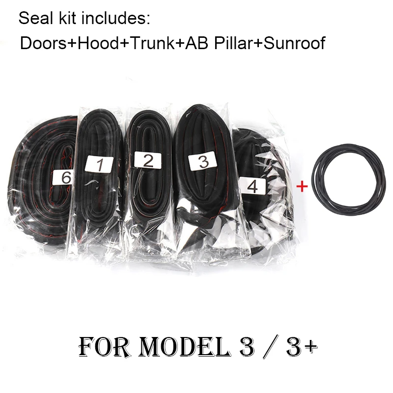 Model 3/Y Wind Noise Reduction Kit Quiet Seal Kit For Tesla