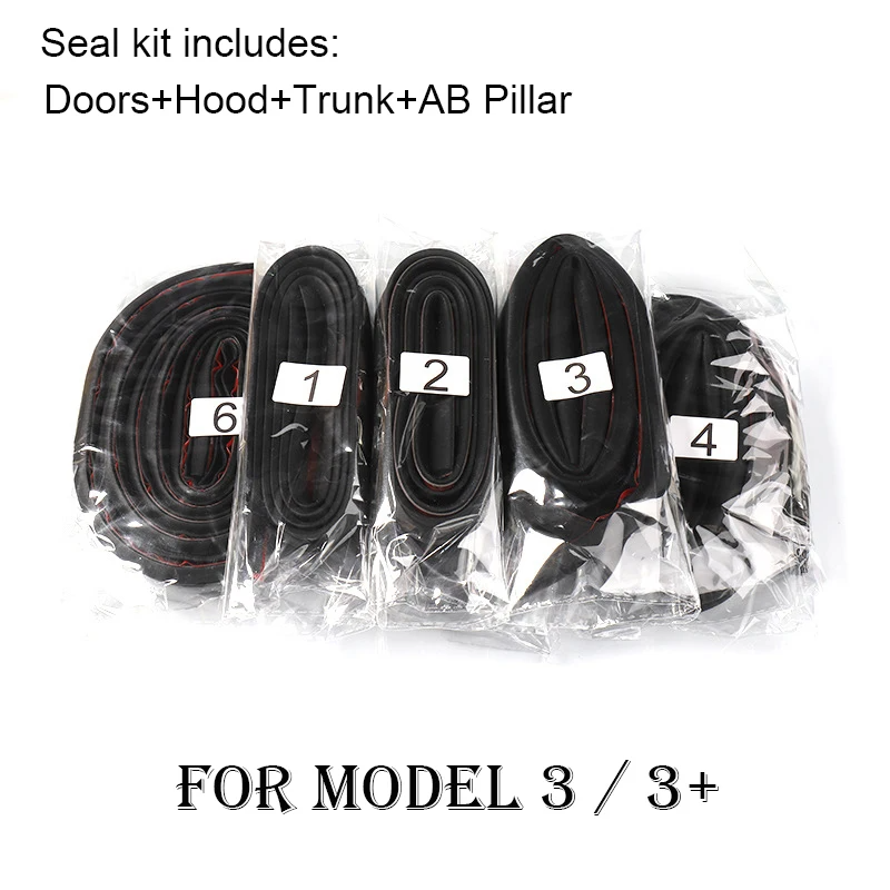 Model 3/Y Wind Noise Reduction Kit Quiet Seal Kit For Tesla